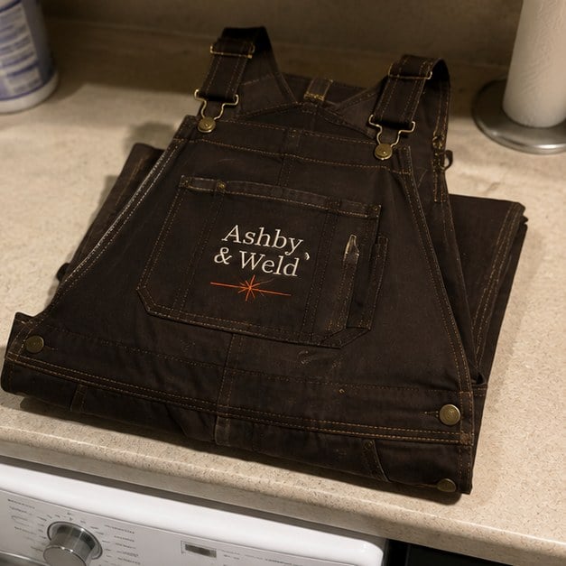 Overalls with logo embroidery - customer photo