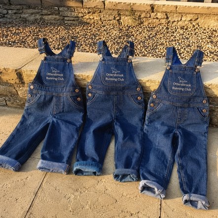 Personalized overalls with a logo